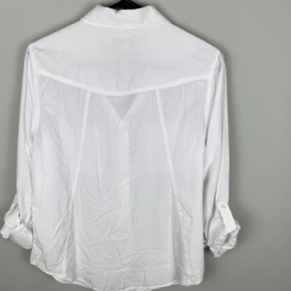 NWT Thread and Supply "GINGER" white XL button-down blouse - super SOFT fabric - Picture 2 of 12